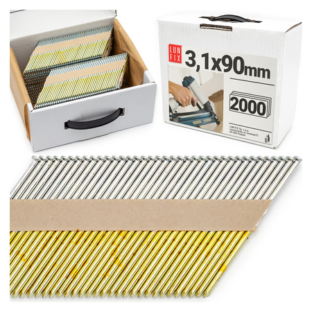 Gwozdzie papier 34st 3,1x90 bud OC 2000szt (1op)