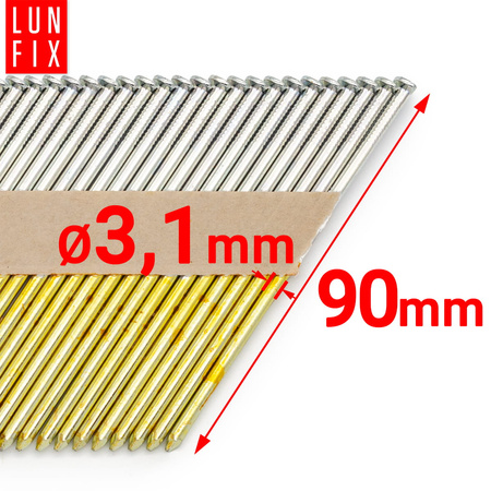 Gwozdzie papier 34st 3,1x90 bud OC 2000szt (1op)