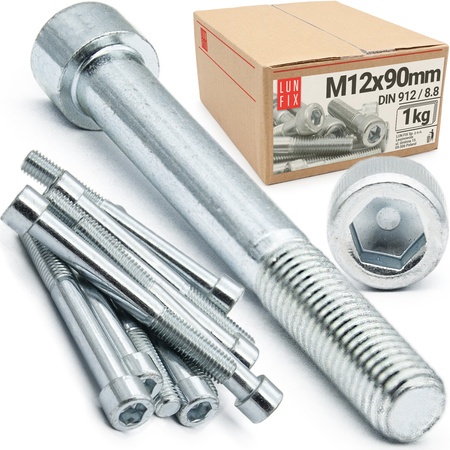 Śruba imbusowa OC DIN 912 M12x090 kl 8.8 (1kg)