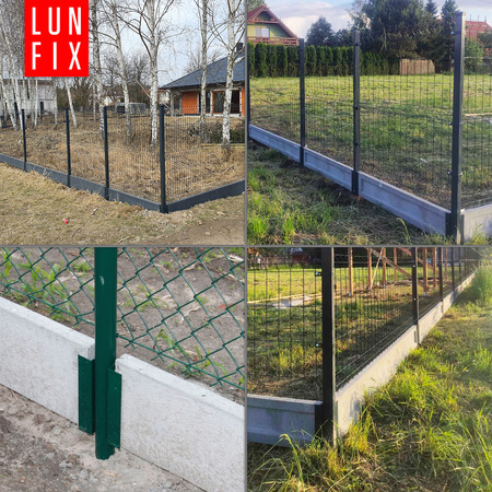 Mocowanie do podmurówki 55x250 czarny (1szt.)