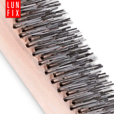 Szczotka druciana drewniana ręczna 5 rzędów 27cm