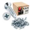Wkręty samowiercące 4,2x16mm stożkowe ocynkowane DIN7504 1000szt.