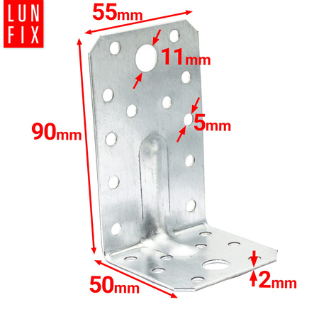 Kątownik z przetłoczeniem KPL3 50x90x55x2,0 10szt.