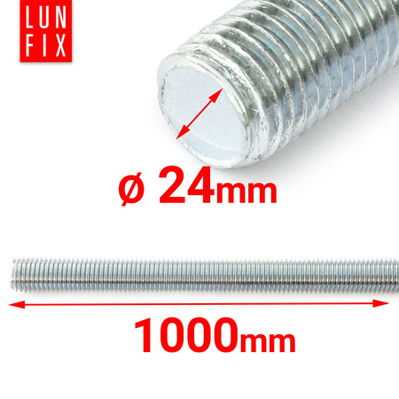 Pręt gwint. 4.8 ocynk M24x1000 (1szt.)