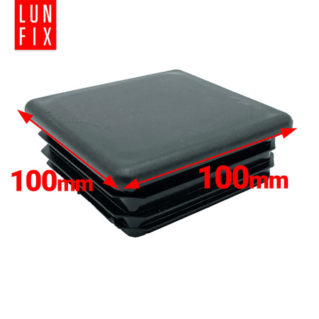 Zaślepka kwadratowa 100x100 nasadka do profili czarna 10szt.