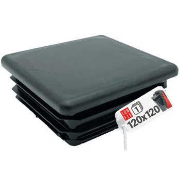Zaślepka kwadrat czarna ZK 120x120/CZ 1szt