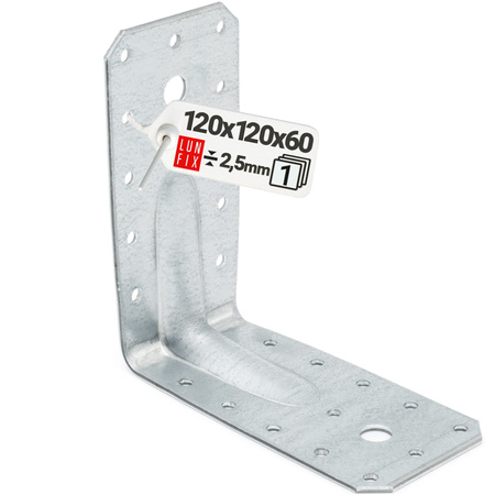 Kątownik z przetłoczeniem KP12 120x120x60x2,5 1szt.