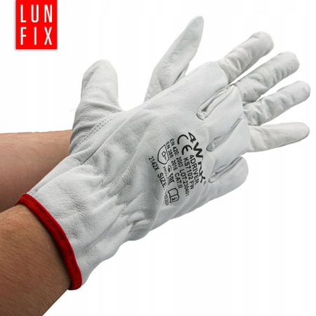 Rękawice robocze kozia skóra XL 12szt (1op)