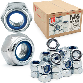 Nakrętka samokontrująca M6 DIN985 ocynkowana 5kg