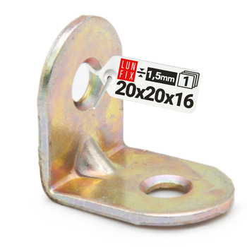 Kątownik meblowy 20x20x16x1,5 KR2 1szt.