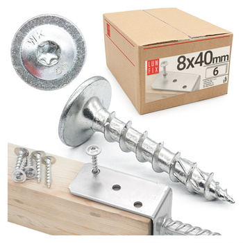 Wkret talerz do slupa 8x40 BIALY ogn 6 szt.