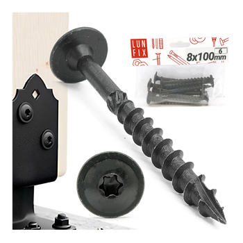 Wkret talerz do slupa 8x100 CZARNY ogn (6szt.)