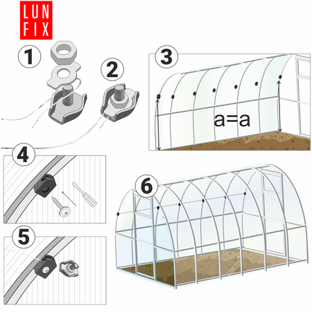Zestaw do podwiązywania roślin w szklarn 10m (1op)