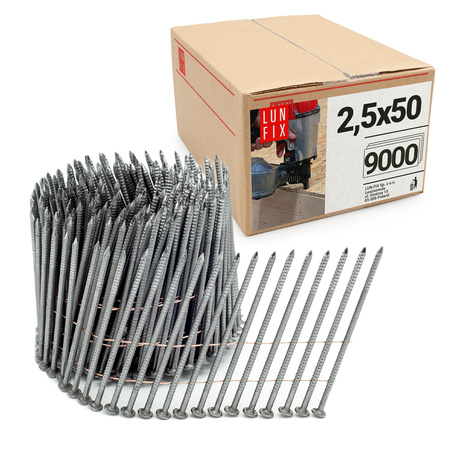 Gwozdzie drut 16st piersc 2,5x50 9000szt (1op)