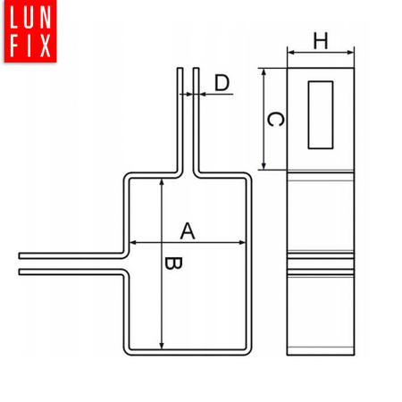 Obejma 40x60 narozna ocynk komplet (1kpl.)