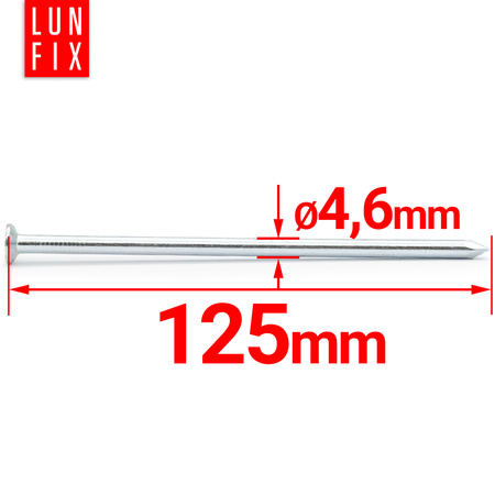 Gwoździe budowlane ocynk 4,6*125 (5kg)