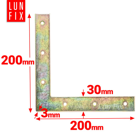 Narożnik montażowy 200x200x30x3 NA2 1szt.