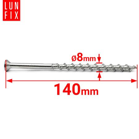 Wkret do gazobetonu stożk 08x140 (50szt.)