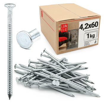 Gwoździe pierścieniowe 4,2x60mm ocynkowane 1kg