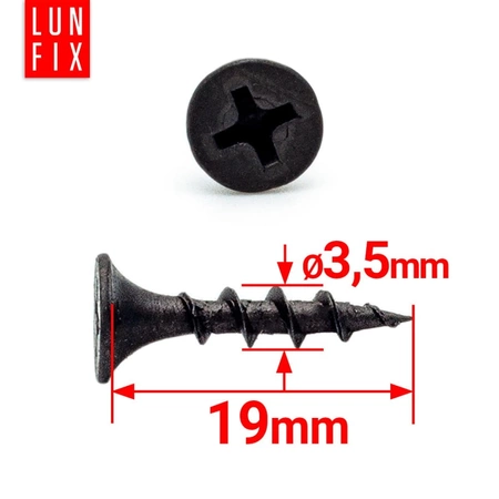 Wkręty do płyt gipsowych g-k 3,5x19 do drewna KSGD 1000szt.