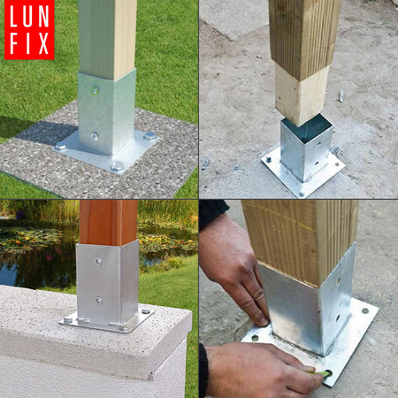 Podstawa słupa przykręcana "stopa" 70x70 mm kotwa