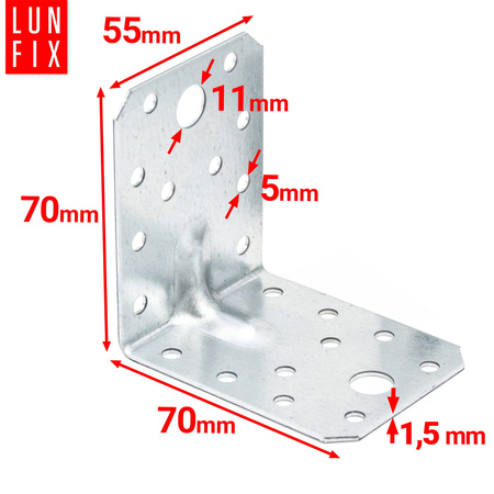 Kątownik z przetłoczeniem KPS4 70x70x55x1,5 1szt.