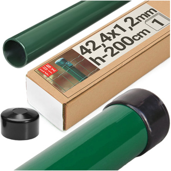 Słupek okrągły ZIELONY 42,4x1,20 200cm (1szt.)