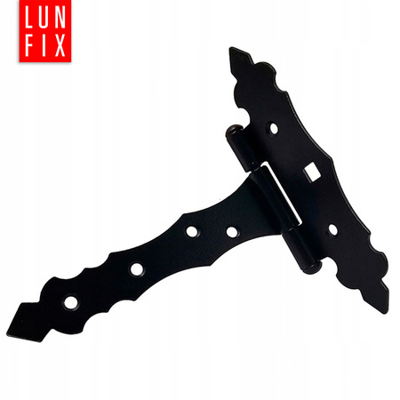 Zawias ozdobny trójkątny czarny 130x125x30x2 ZOB