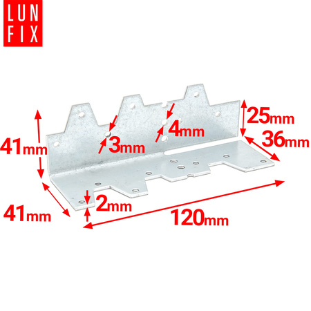 KG1 Katownik giety 41x41x120x2,0 (1szt.)