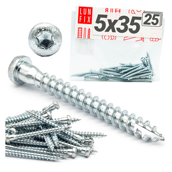 Wkręty ciesielskie Anchor 5x35 do kątowników 25szt.