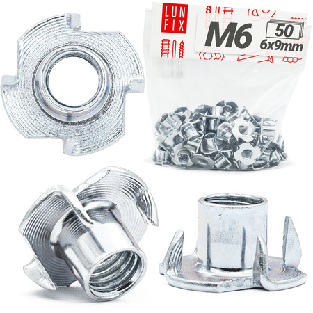 Nakrętka kłowa M06 (6x9mm) ocynk (50 szt.)