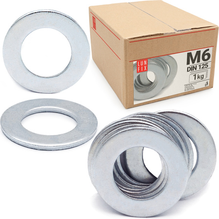 Podkładka okragla ocynk DIN125 M06 (1kg)