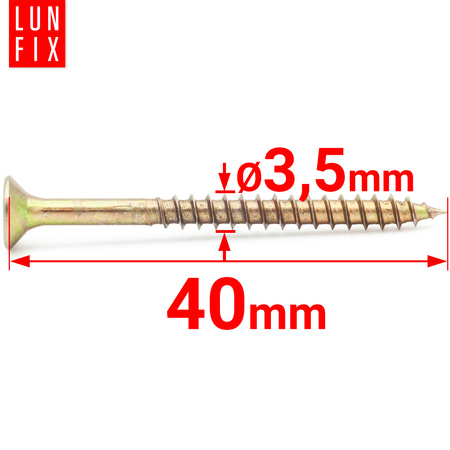Wkręty uniwersalne 3,5x40 hartowane ocynkowane KDH 500szt.