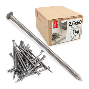 Gwozdzie budowlane czarne 2,5*60 (1kg)