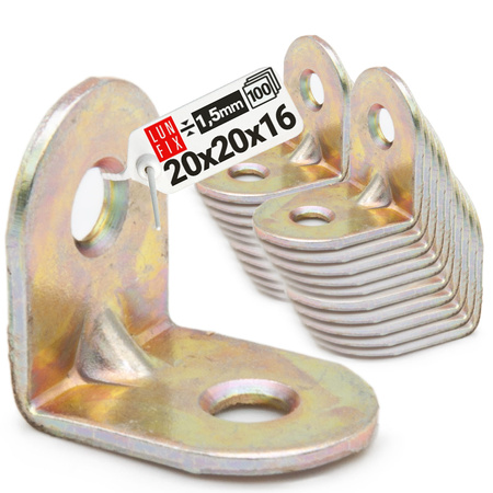 Kątownik meblowy 20x20x16x1,5 KR2 100szt.