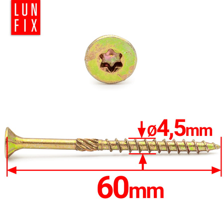 Wkret cies stozk frez 4,5x060 T20 200szt