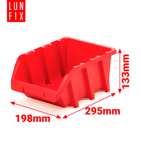 Kuweta warsztatowa czerwona 295x198x133mm 10szt.