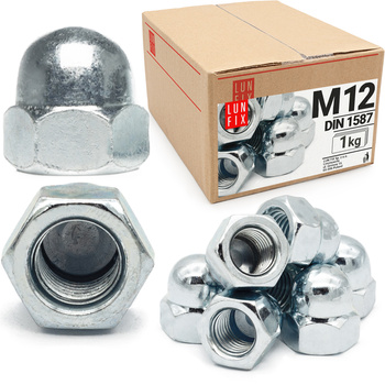 Nakrętka kołpakowa M12 DIN1587 ocynkowana 1kg