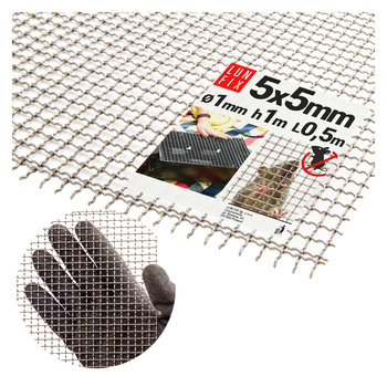 Siatka tkana nierdzewna 5,0x5,0 fi 1,0 h1 (0,5m2)