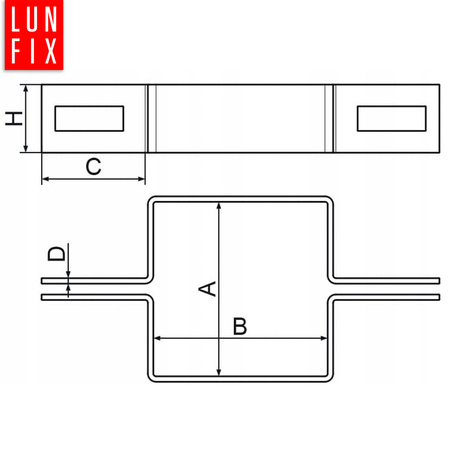 Obejma 80x80 posrednia zielona KOMPLET (1kpl.)