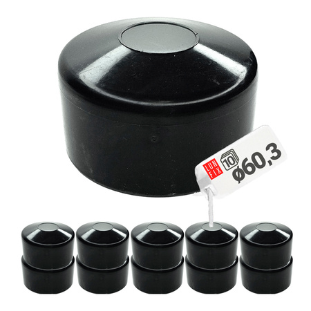 Nasadka na słupek NSO 2 fi60,3 czarna (10szt)