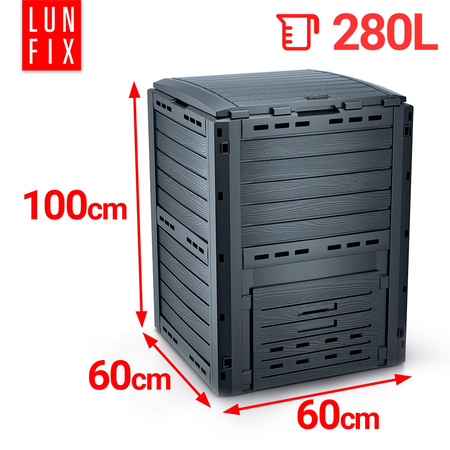 Kompostownik 280l COMPOGREEN antracyt (1szt.)