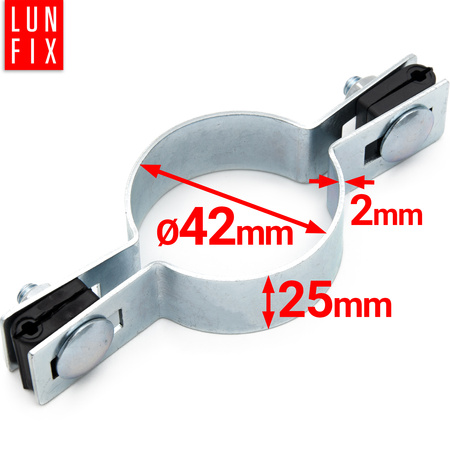 Obejma pośrednia fi42 mm ocynkowana komplet