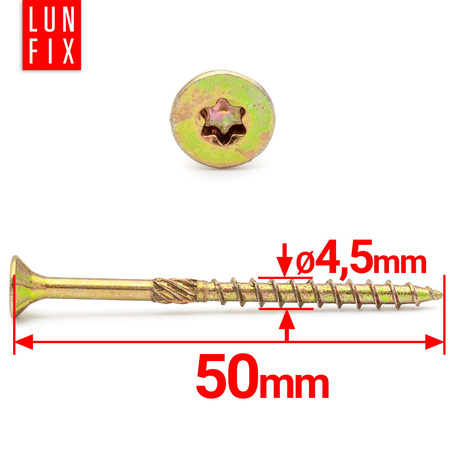 Wkret cies stozk frez 4,5x050 T25 200szt