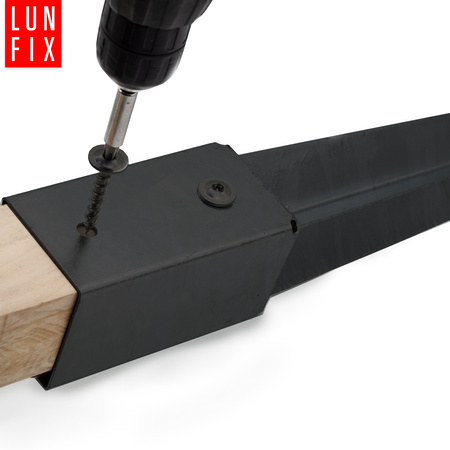 Podstawa słupa czarna wbijana 100x100 kotwa 750mm