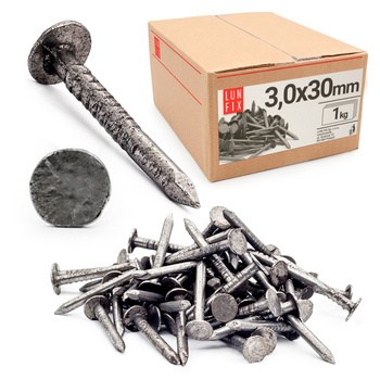 Gwoździe papowe 3x30 mm czarne papiaki 1kg