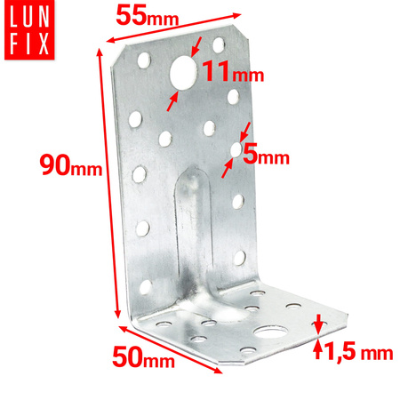 Kątownik z przetłoczeniem KPS3 90x50x55x1,5 (20 szt.)