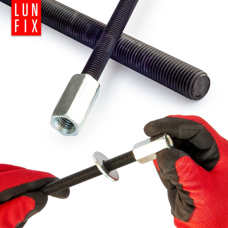 Pręt gwint. 10.9 zestaw czarny M24x1000 (10 szt.)