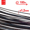 Drut czarny zarzony (miekki) d/1.2mm 100m (1rol.)