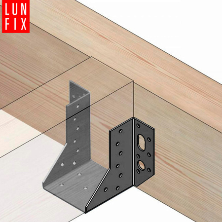 Wieszak belki czarny 48x96x75x2 wspornik łącznik 1szt.